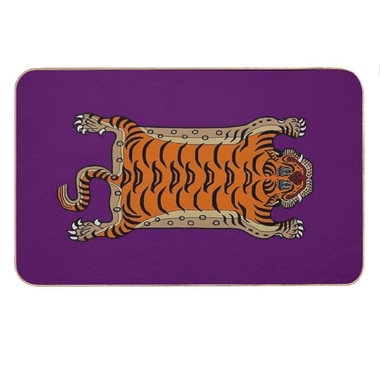 TIBETAN TIGER RUG-purple Bath Mat