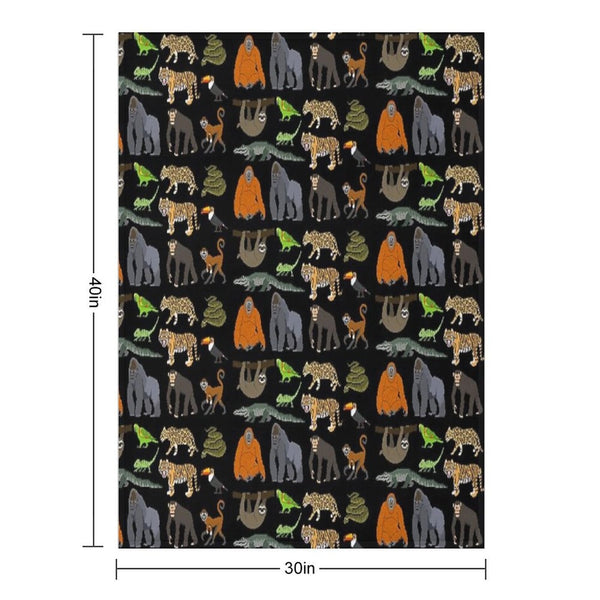 Rainforest Animals - The Kids' Picture Show Velvety-soft Throw Blanket