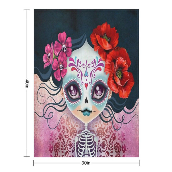Amelia Calavera - Sugar Skull Throw Blanket
