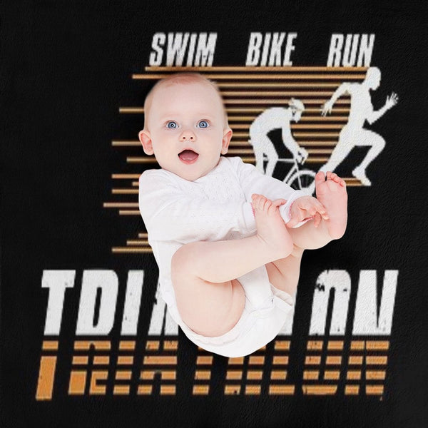Triathlon - Swim, Bike, Run Triathlete Easy Care Throw Blanket