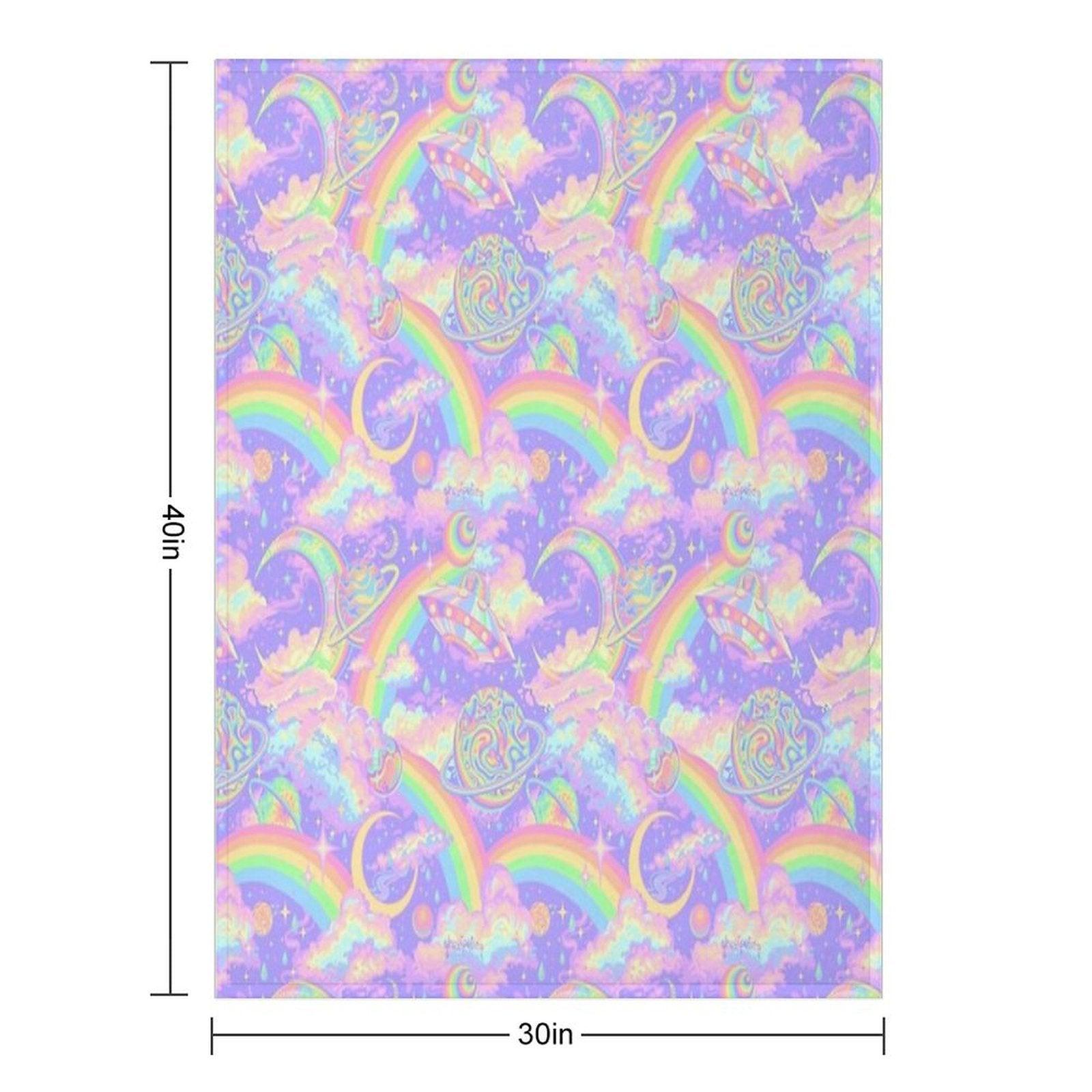 Psychedelic Space Throw Blanket
