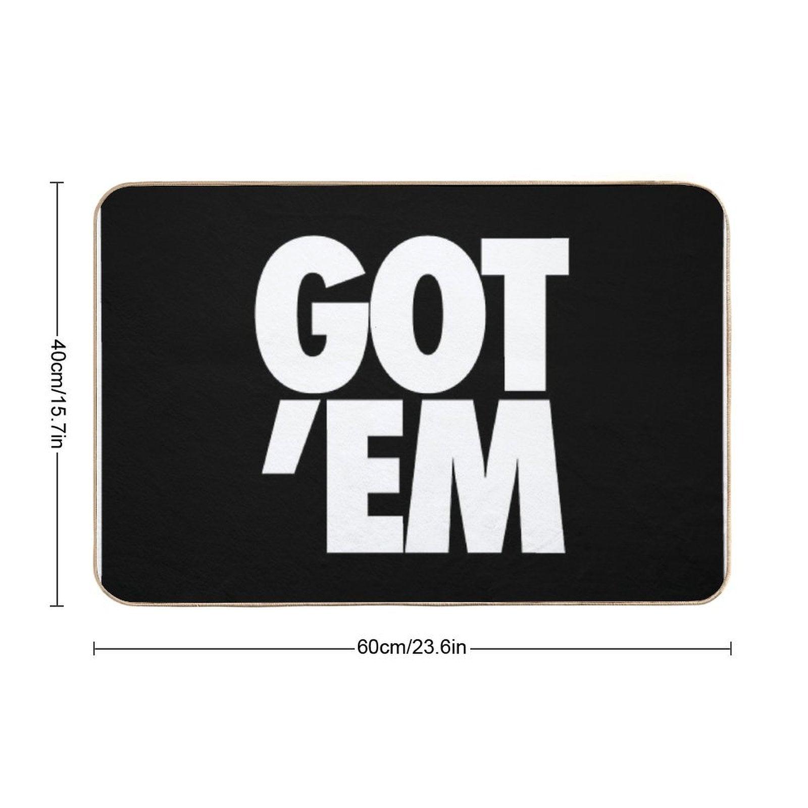 Got Em Black & White Bath Mat