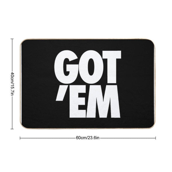 Got Em Black & White Bath Mat