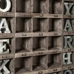 X-Large Rustic Recyced Pine Display Shelf