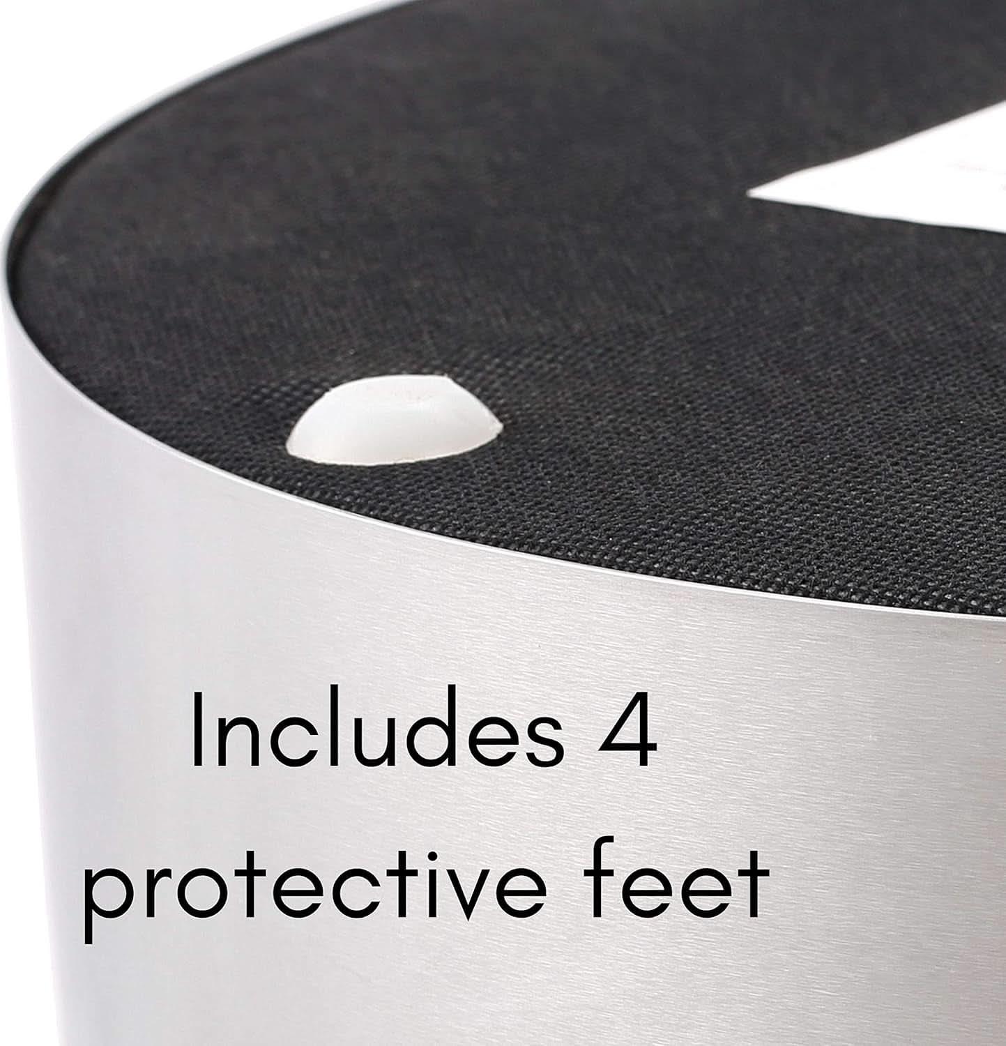 Sleek Round Ottoman Foot Stool Blue Memory Foam Padding