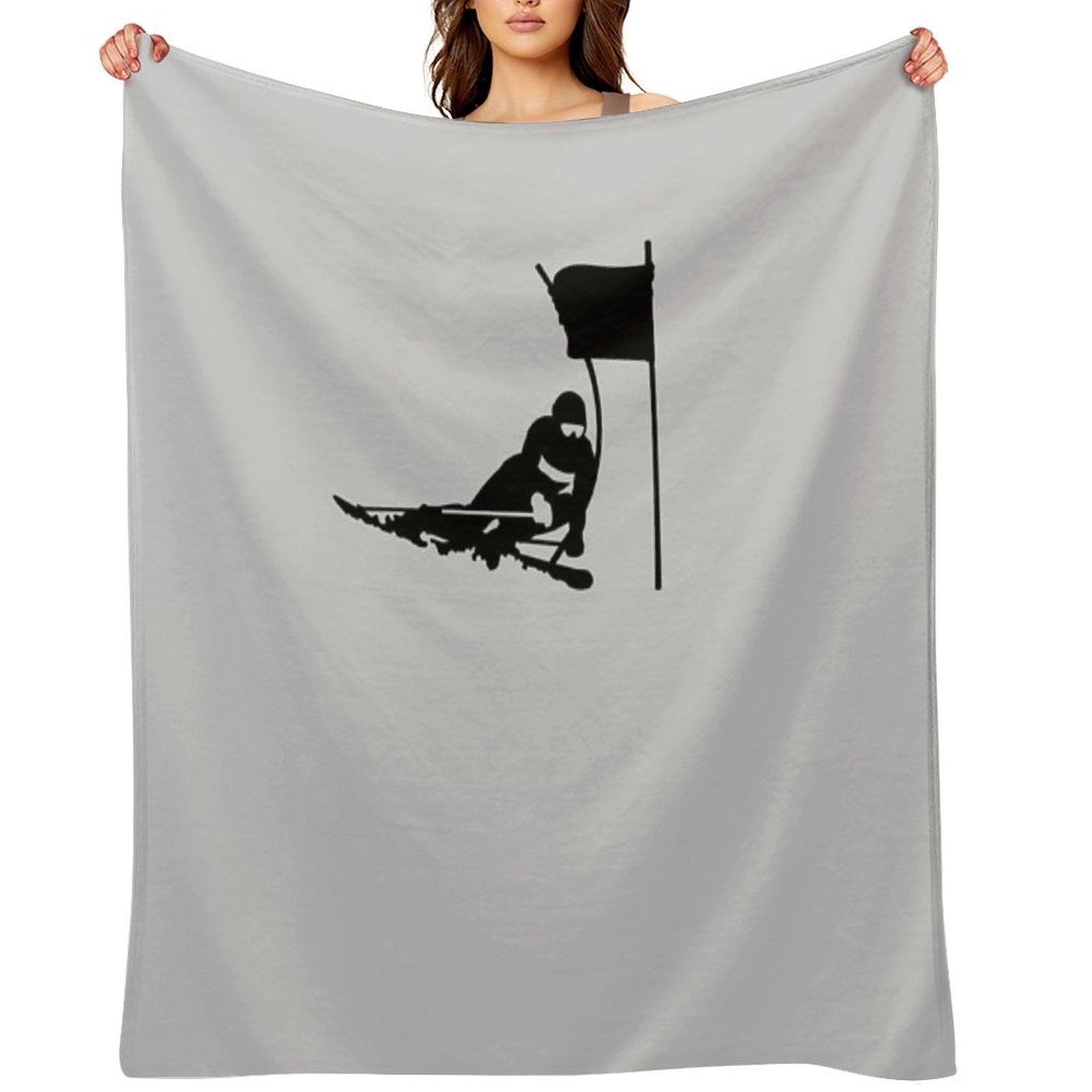 Skier Throw Blanket