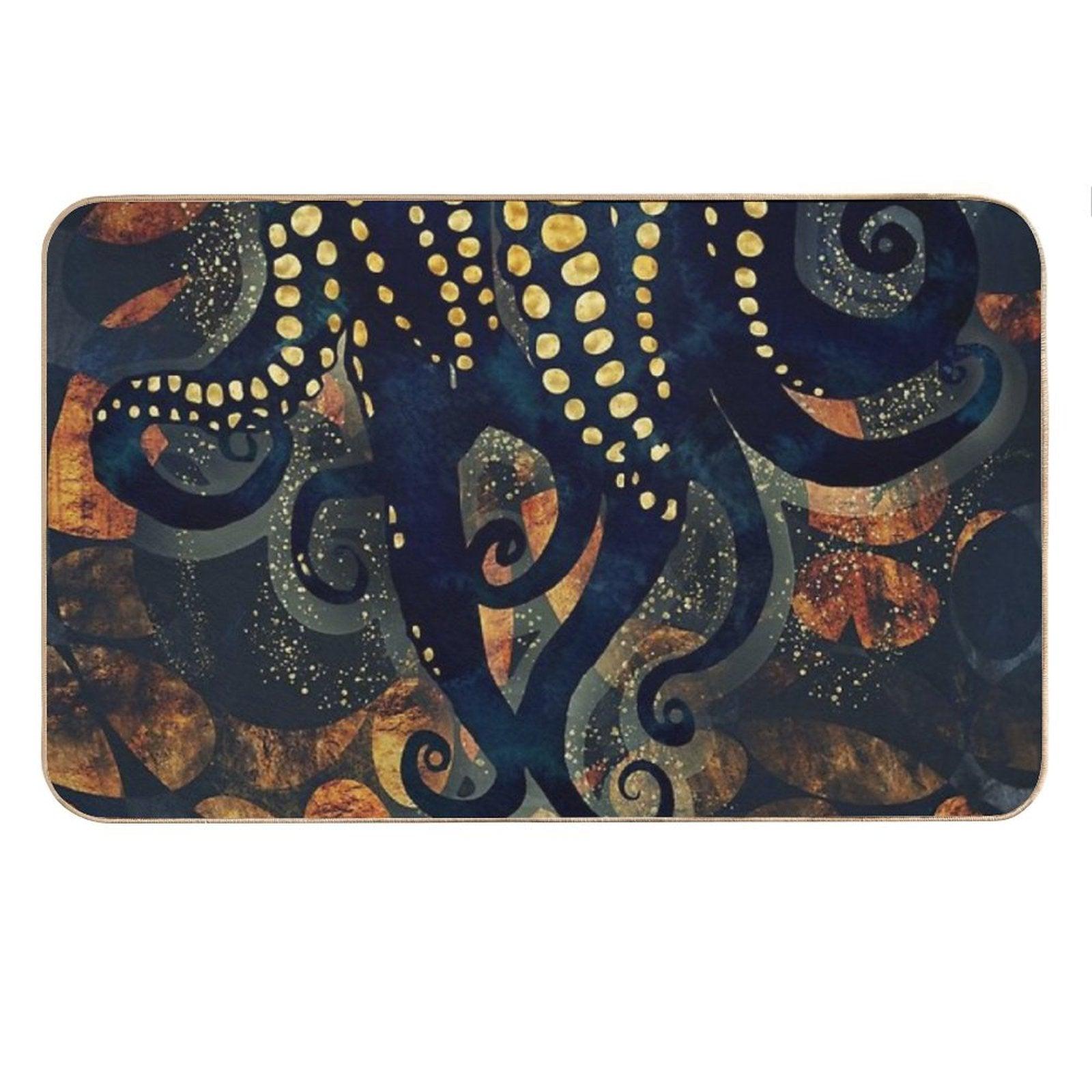 Metallic Ocean Bath Mat