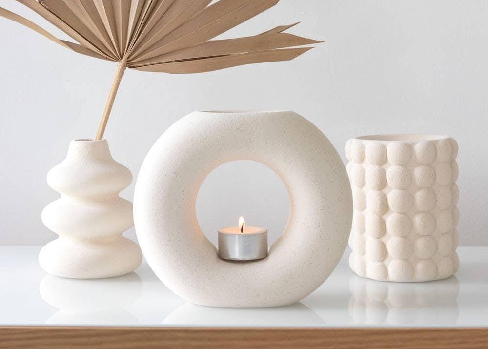 Cream Speckle Bubble Tealight Wax Warmer