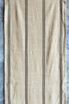 Cotton Black and Beige Striped Runner