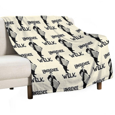 Lawrence Welk - Name - The Black Stencil Eco-conscious Throw Blanket