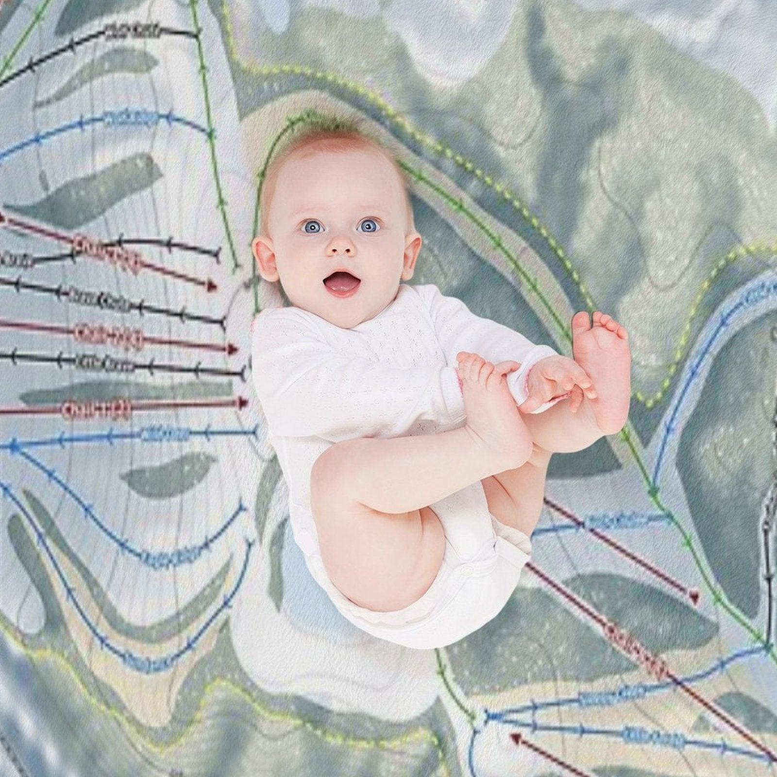 Mount Kato Resort Trail Map Throw Blanket