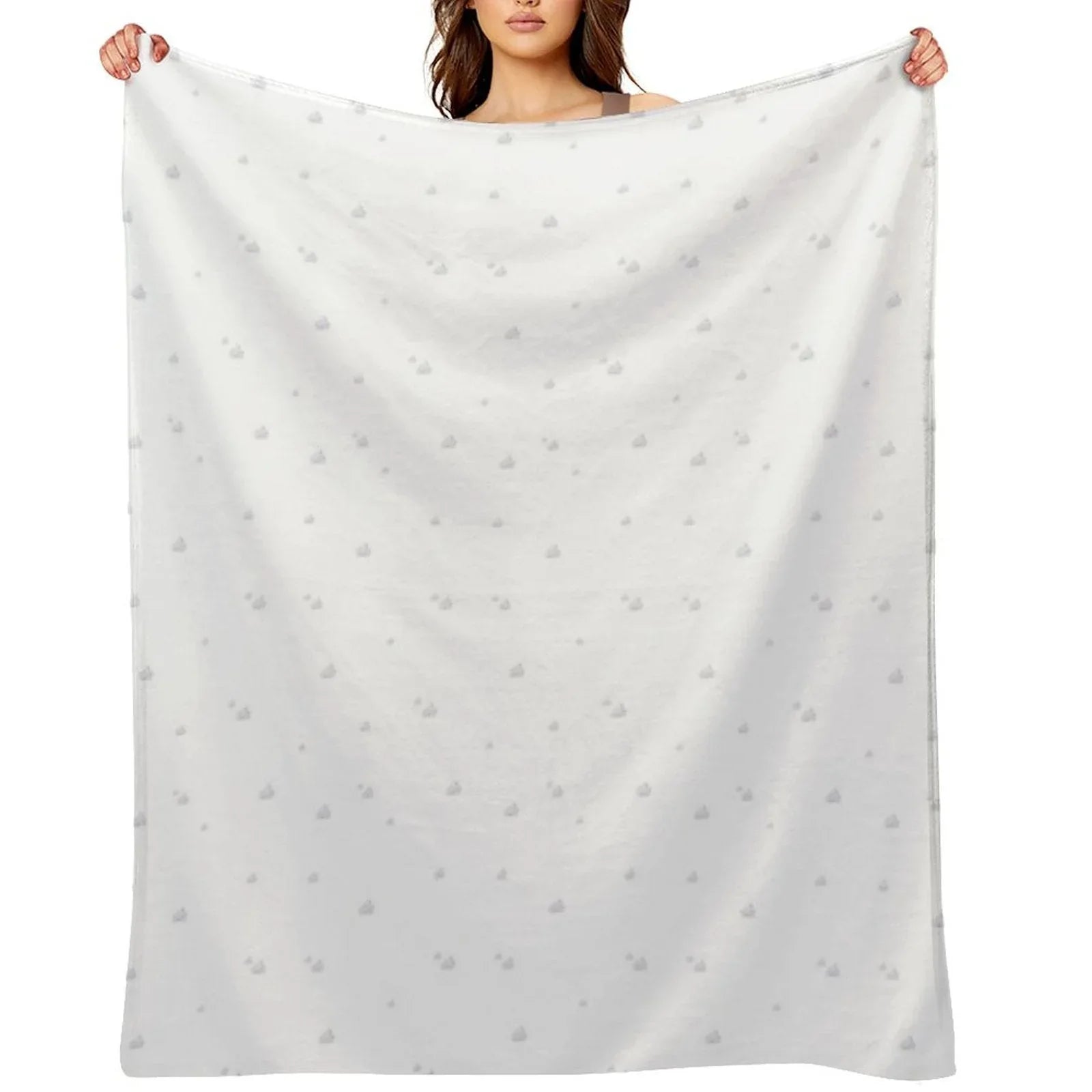 Grey Skies Painterly  Pattern Throw Blanket