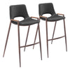 Desi Barstool (Set of 2) Black & Walnut