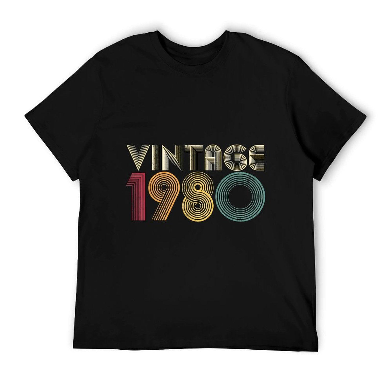 1980 40th Birthday Gift Vintage Retro Men Women 40 Years Old  Odor-resistant T-Shirt