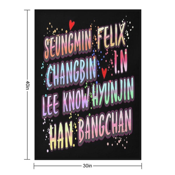 Stray Kids Name Travel-friendly Throw Blanket