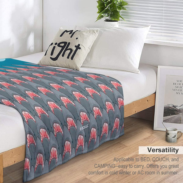 Jaws Movie Sharks Velvety-soft Throw Blanket