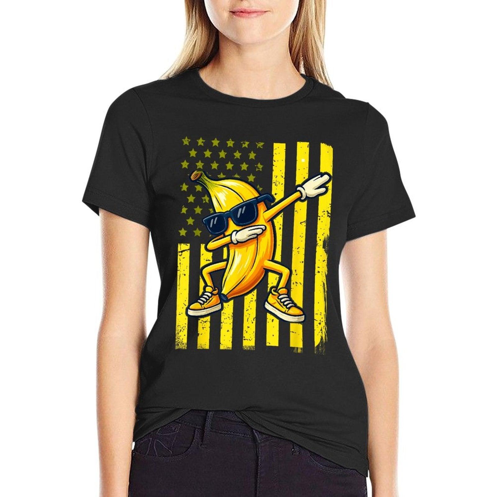Graphic Banana Retro American Dabbing Banana Lover  Odor-resistant T-Shirt