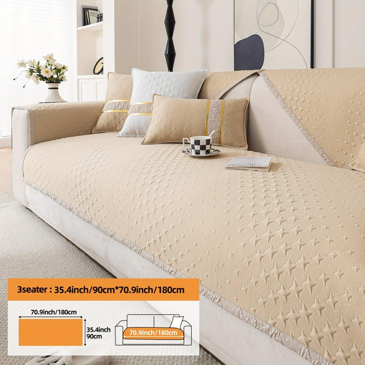 Summer Cooling Silk Non-slip Sofa Cover- Couch Cover for Dogs