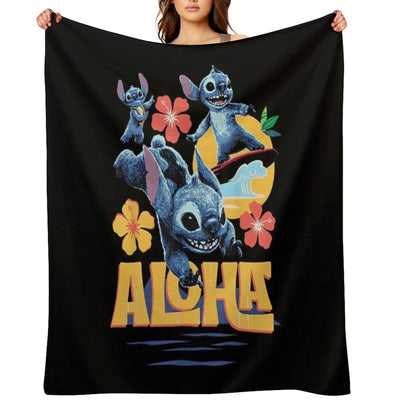 Lilo & Stitch Live-Action Movie Tropical Aloha Stitch Versatility Throw Blanket