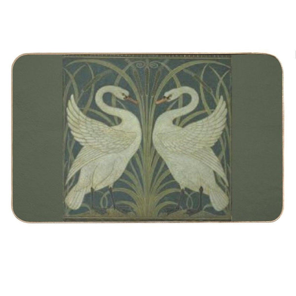 Art Deco Swans Bath Mat
