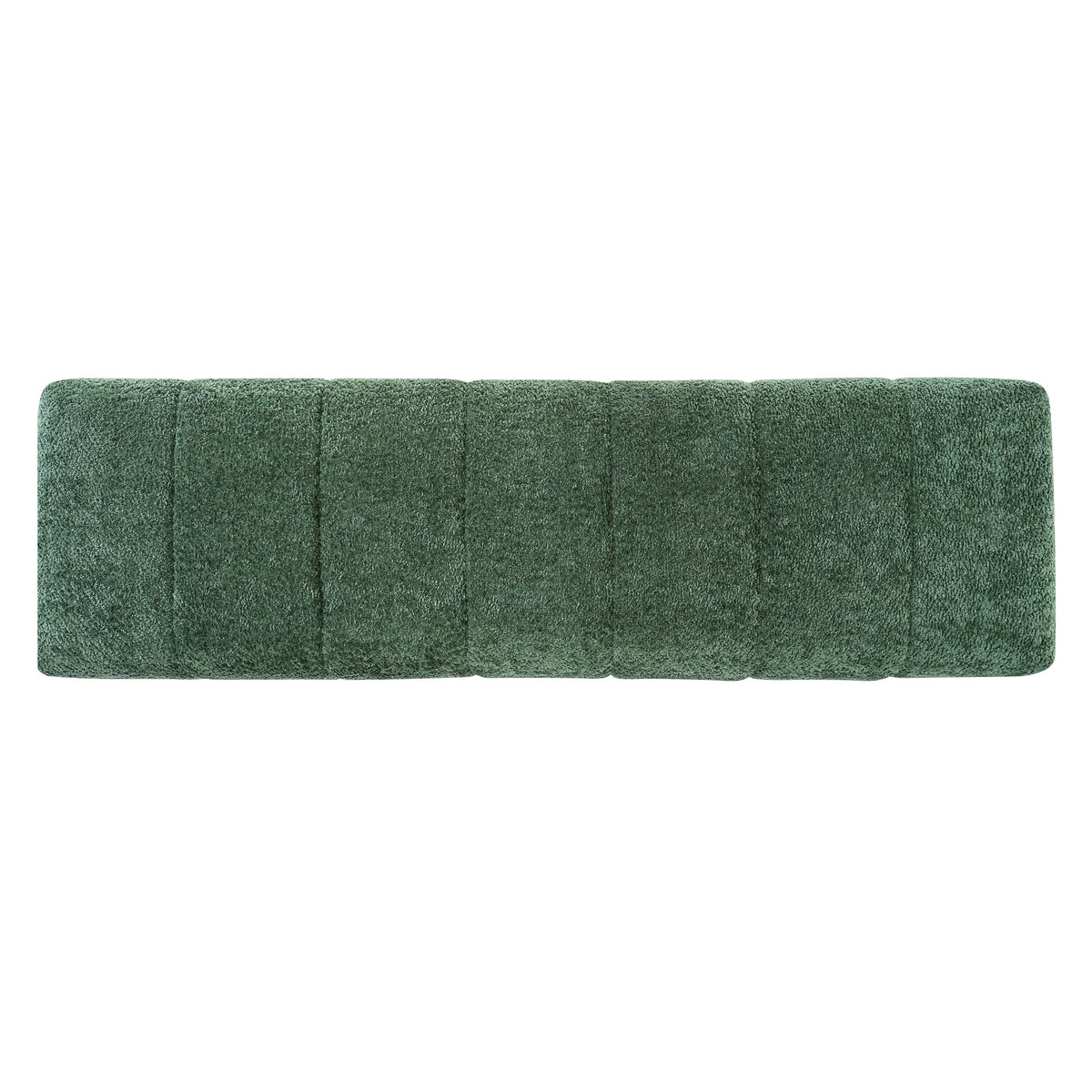Green Boucle Upholstered Indoor Dining Bench