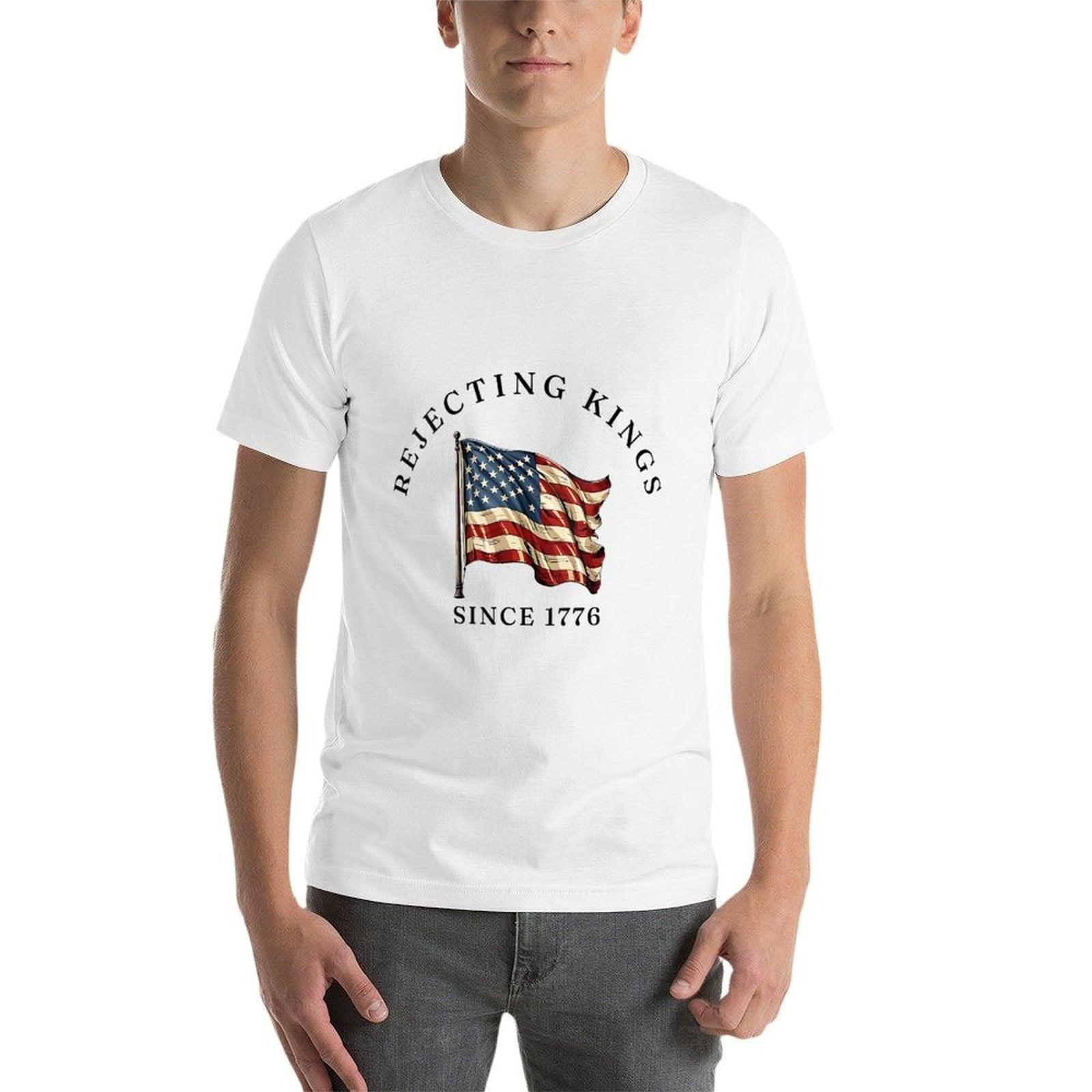 Womens No Kings In America We The People Resist USA 4th July  Summer-ready Fabric T-Shirt