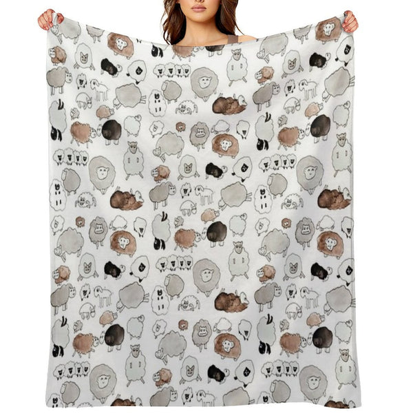 Sheep Travel-friendly Throw Blanket