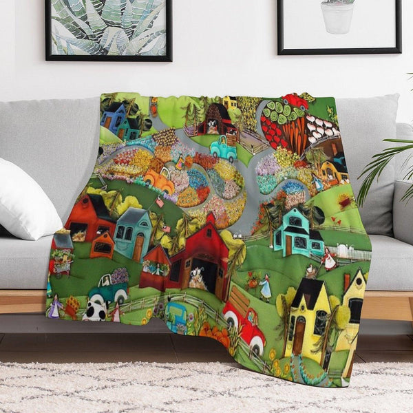 Going to Market Throw Blanket