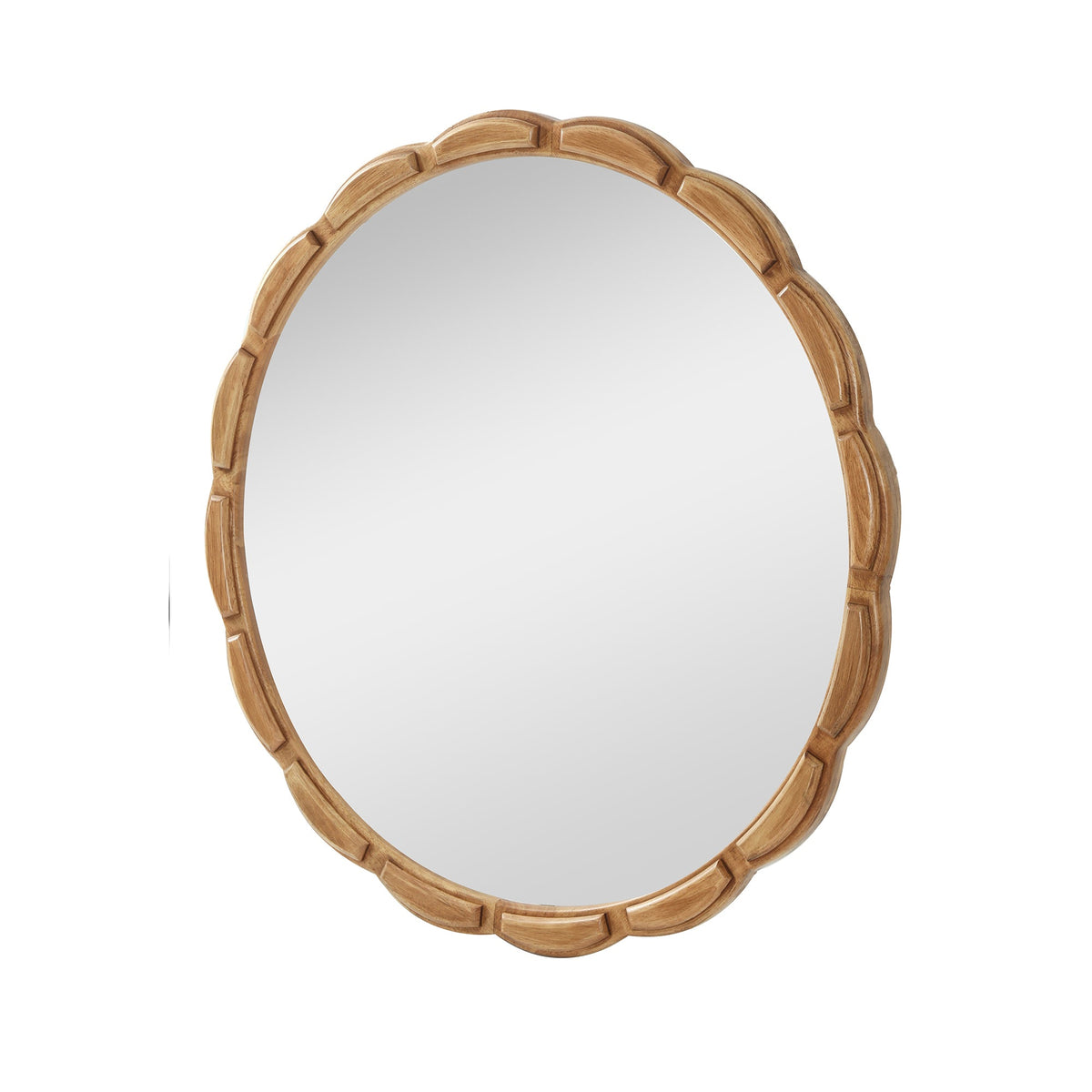 Round Solid Wood Wall Mirror - 31.5