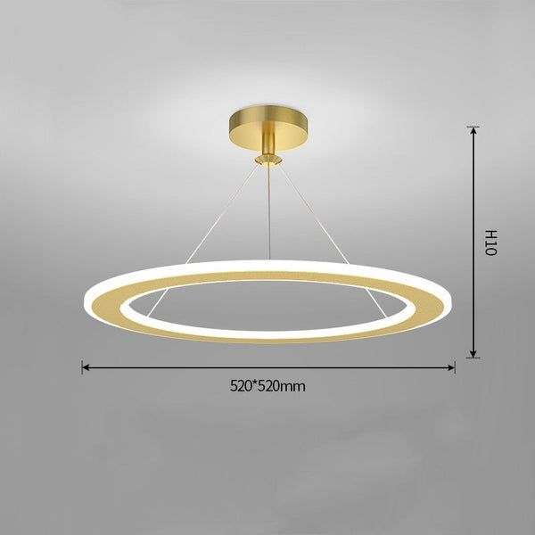Simple Modern Circular Bedroom Study Chandelier Decorbites