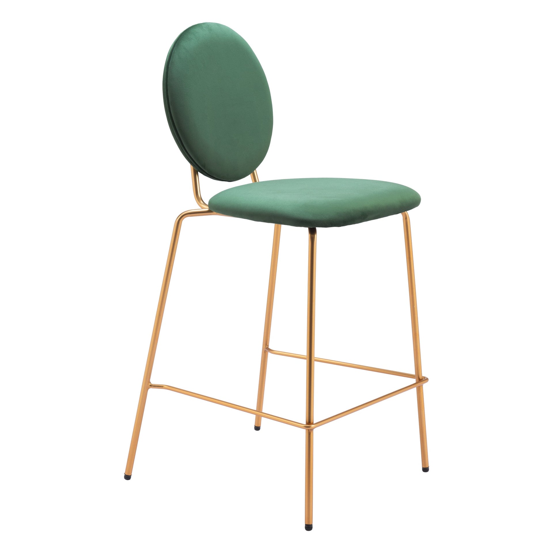 Odessa Counter Stool (Set of 2) Green & Gold