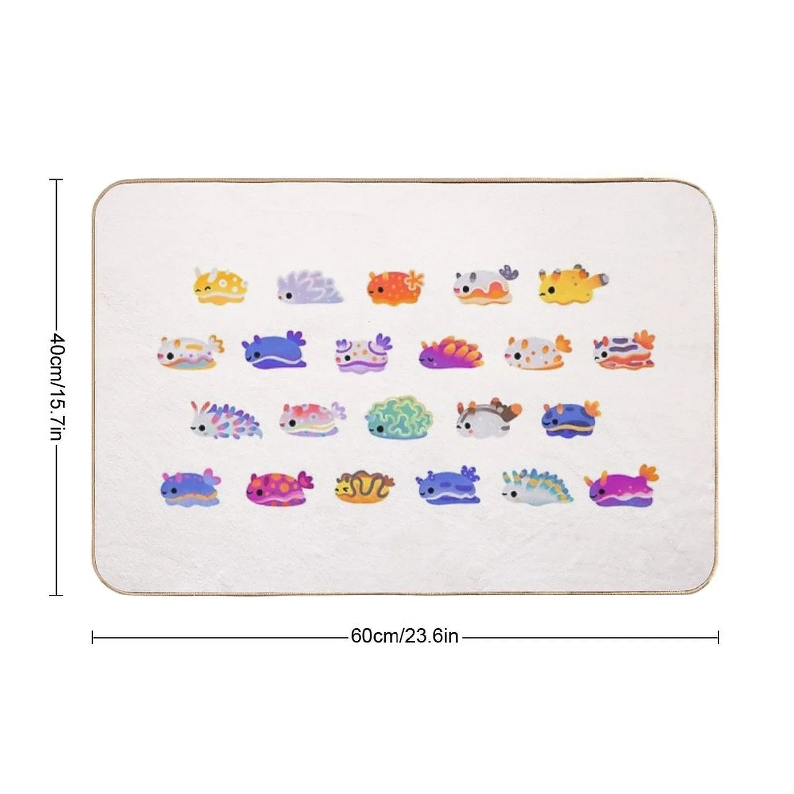Sea Slug Day - Bright Bath Mat