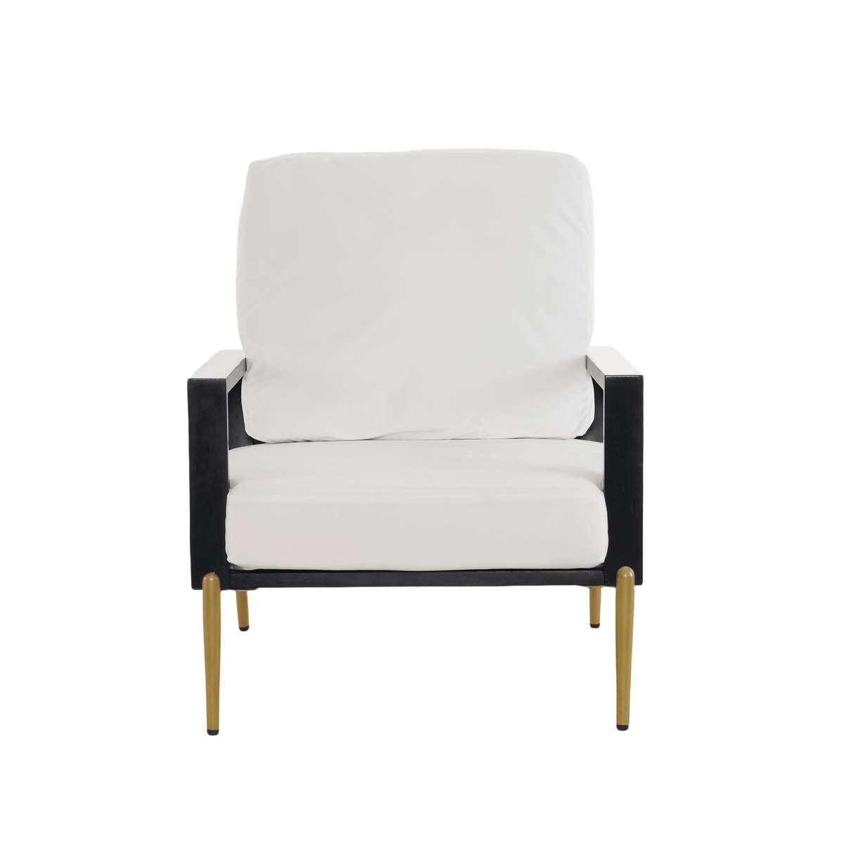 Mid-Century Modern Armchair with Solid Wood Frame