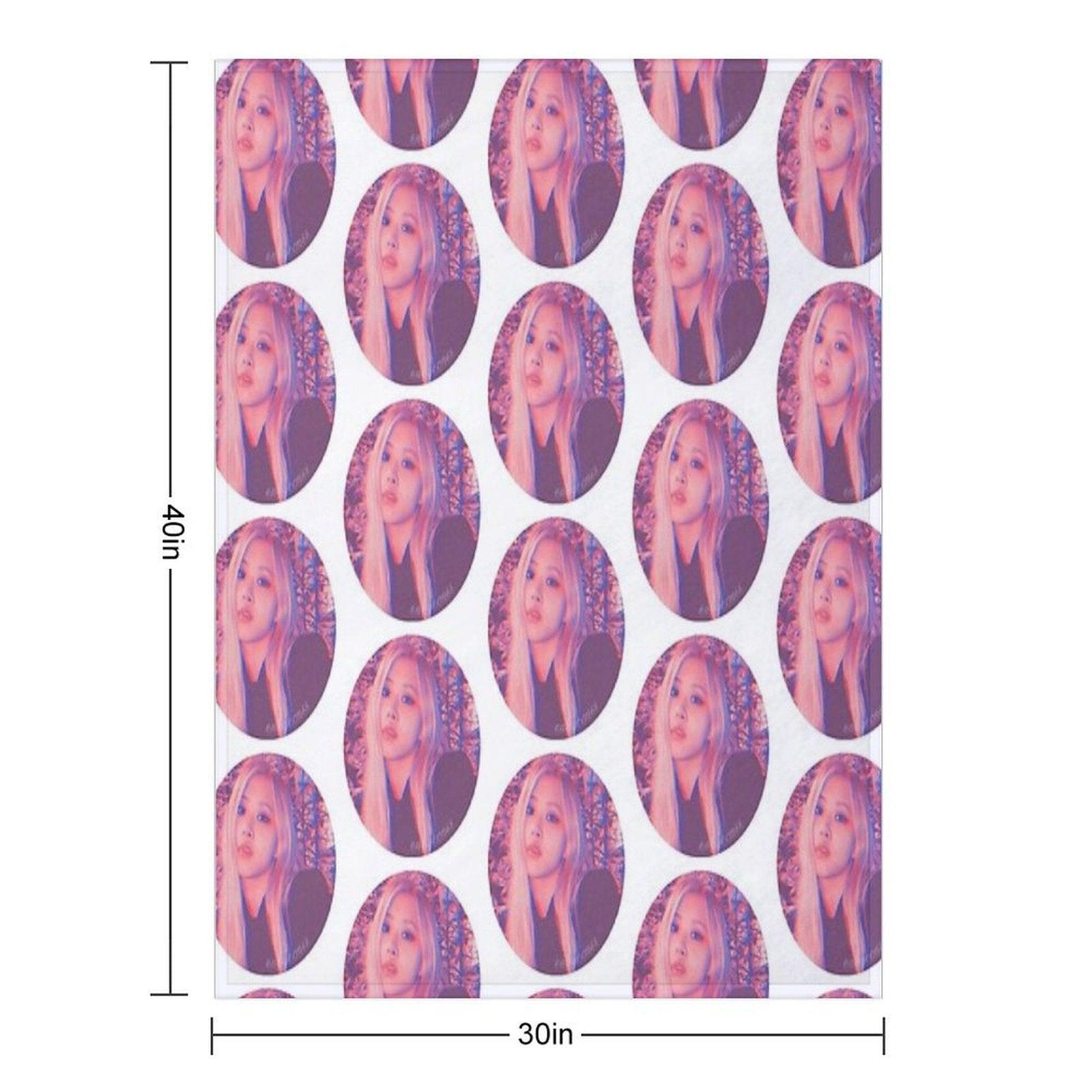 RSE Pink Sunset Icon Throw Blanket
