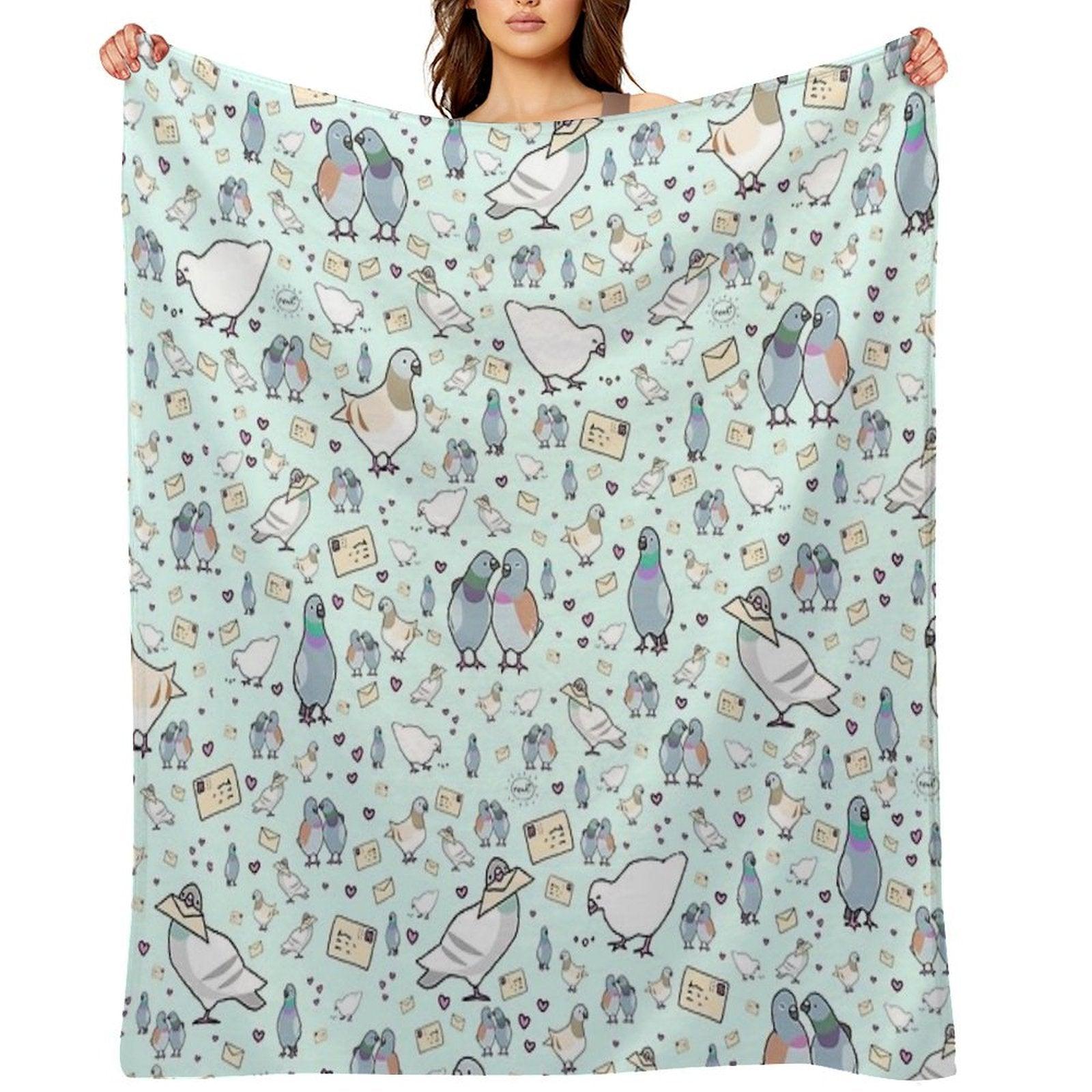 Pigeons Throw Blanket