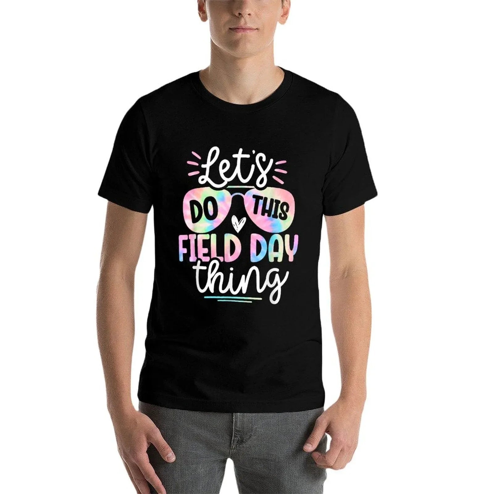 School Field Day Tie Dye Field Day Teachers Kids  Cotton T-Shirt