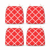 Outdoor Chair Cushions with Straps - Set of 4, Plaid