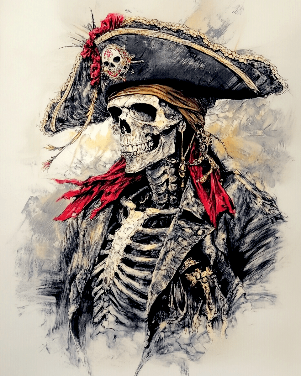 Skull Art Prints – 8x10 Acid Free Mat Print | Gothic & Bohemian Skeleton Wall Art