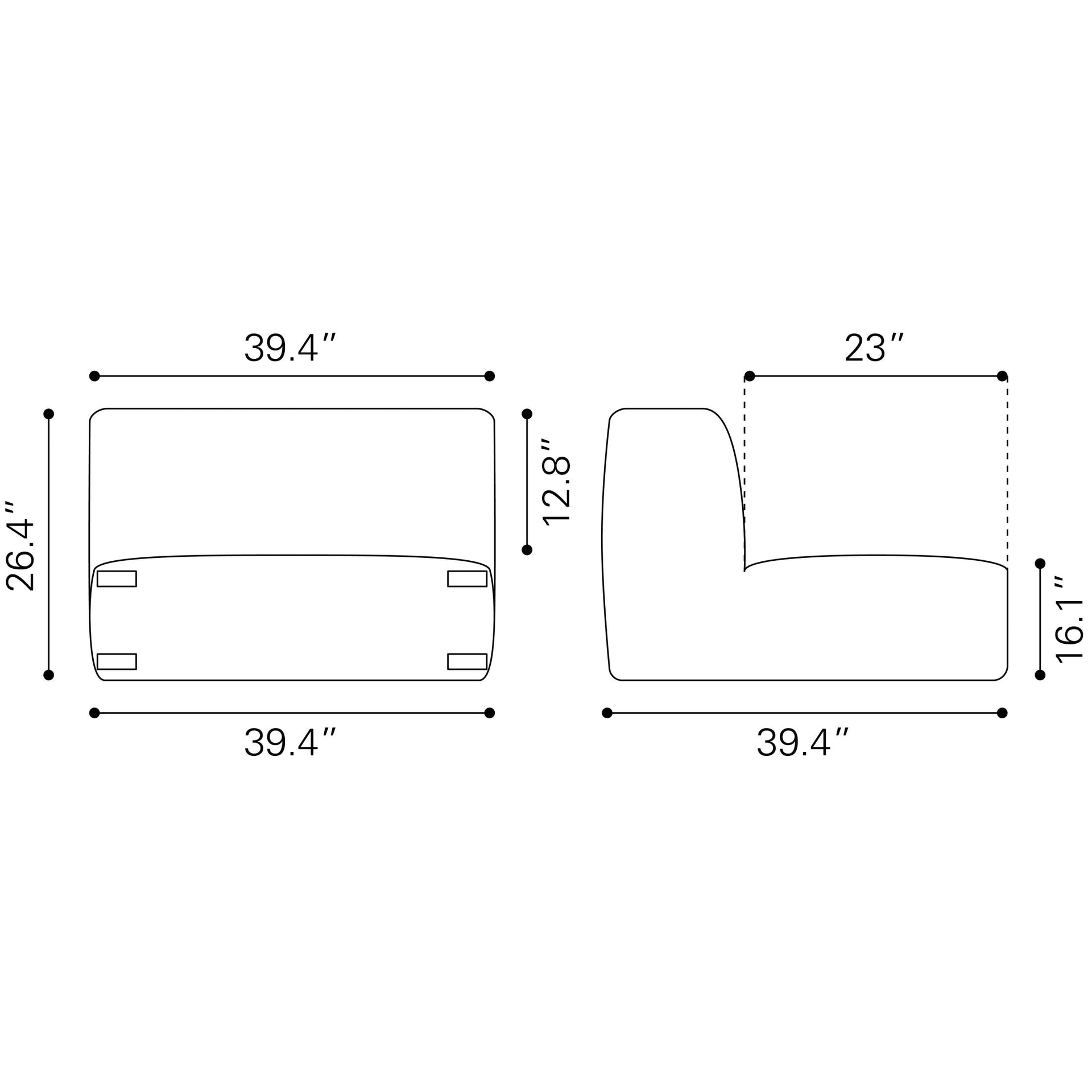 Luanda Middle Chair Gray