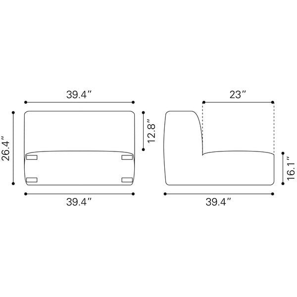Luanda Middle Chair Gray
