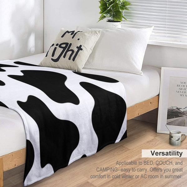 Cow Print Velvety-soft Throw Blanket