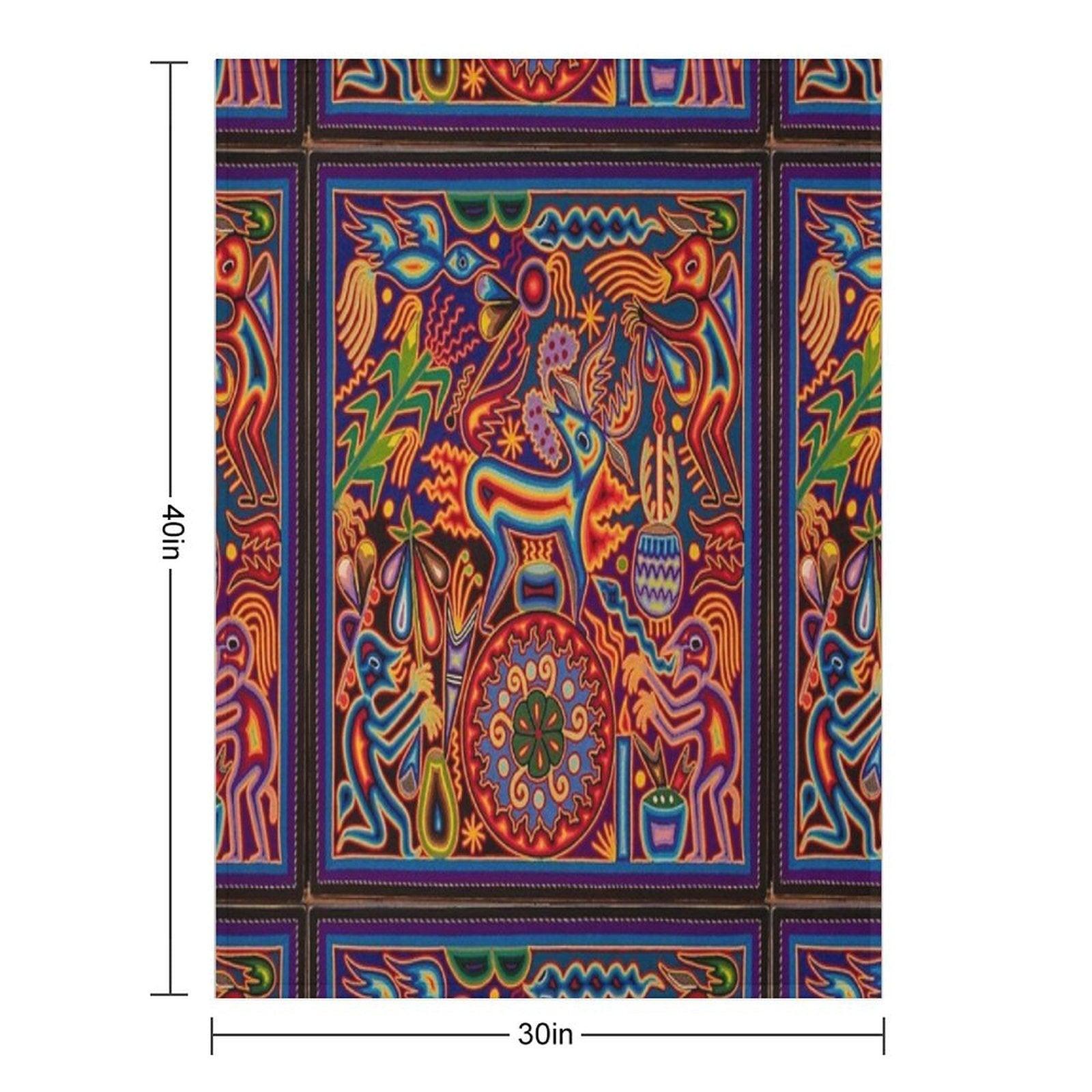 Huichol Throw Blanket