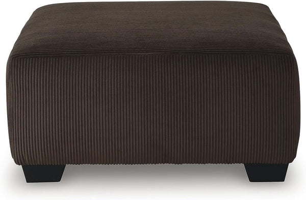 Ottoman Dark Brown Textured Stripe Statement Piece
