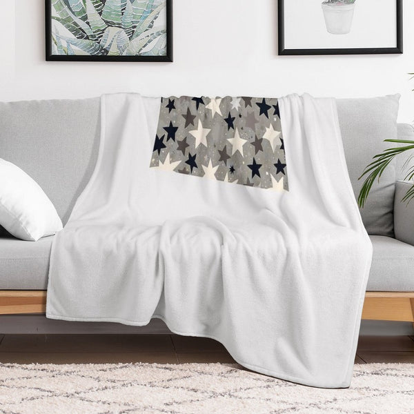 Seamless Pattern of Star All-season Throw Blanket