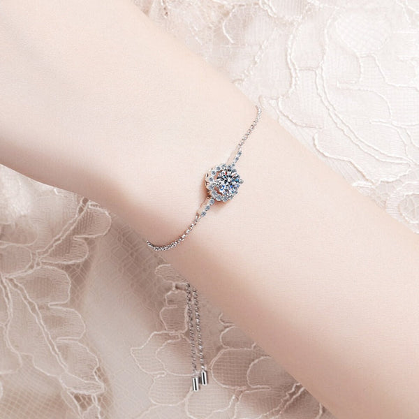 1 Carat Round Diamond Chain Bracelet