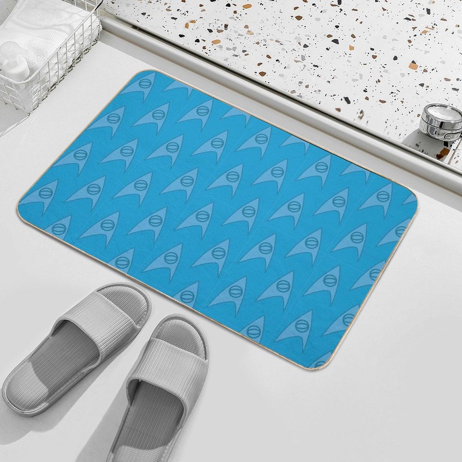 Science Blue Bath Mat