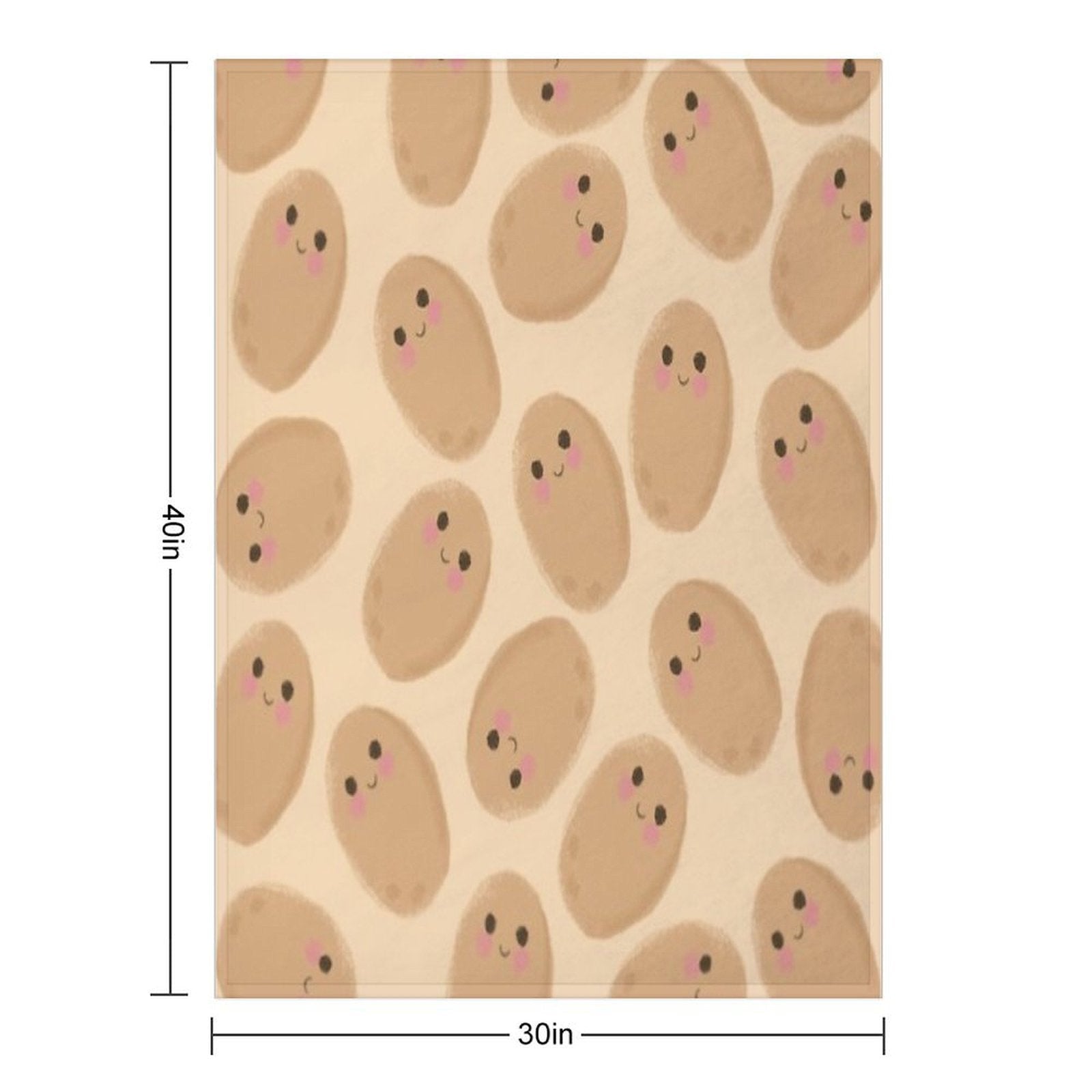 Potatoes V2 Velvety-soft Throw Blanket