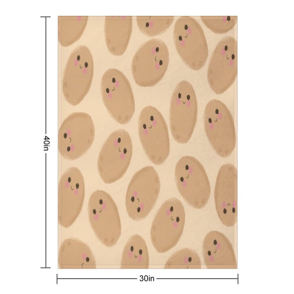 Potatoes V2 Velvety-soft Throw Blanket
