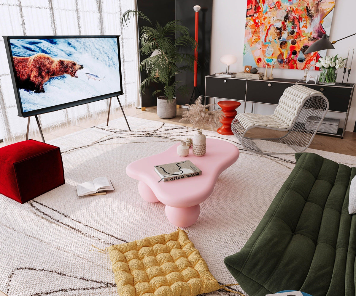 Modern Pink Cloud Coffee Table