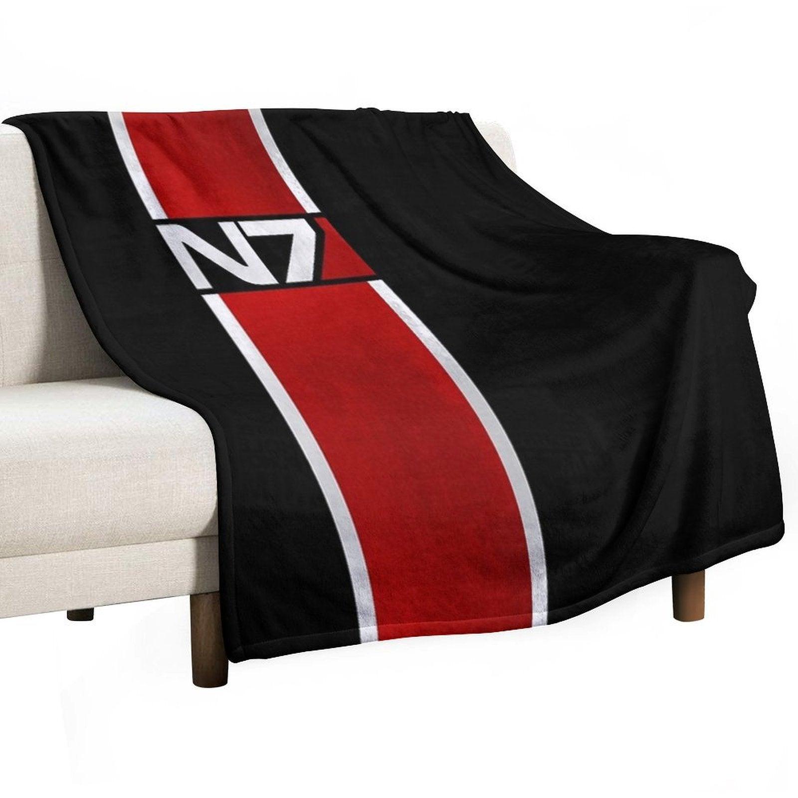 Mass Effect Vertical N7 Throw Blanket
